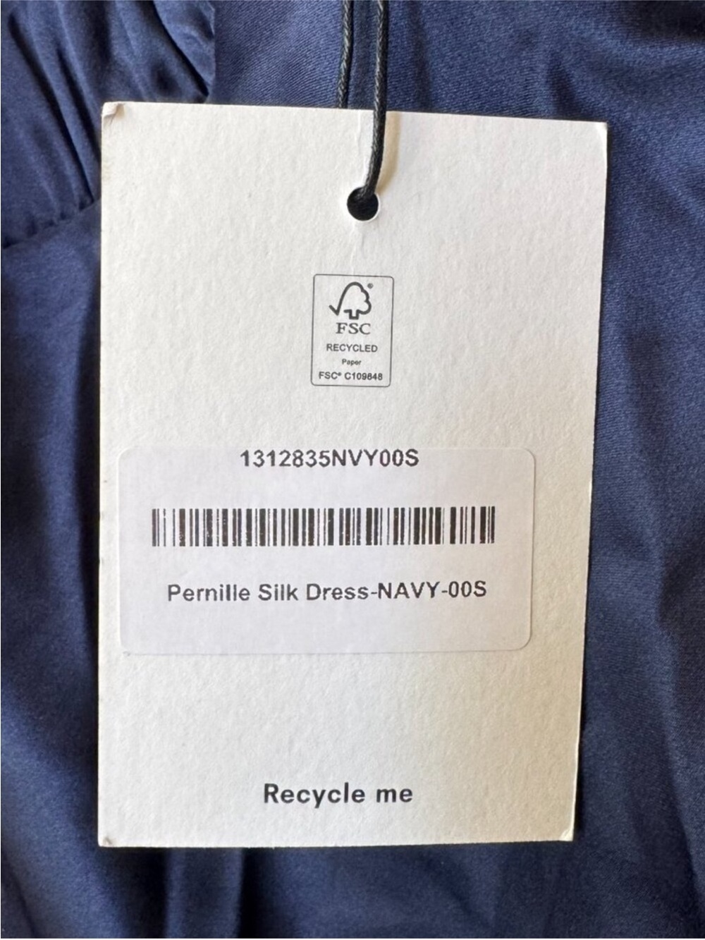 NWT Reformation Pernille Silk Maxi Dress Navy Blue Small - Picture 4 of 17